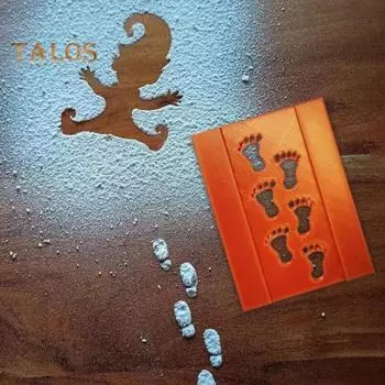 Шаблон гнома, рождественский пластиковый трафарет для отпечатков ног, шаблоны силуэтов эльфа для праздничного оформления оконных стеклянных стен темно-оранжевого