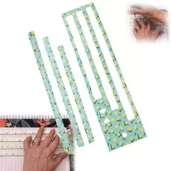 Шаблон кармана на молнии, акриловые шаблоны для измерения молнии, шаблон для изготовления молнии с лимонным принтом для 7-дюймовых, 8-дюймовых, 9-дюймовых молний, поделки для шитья сумок и кошельков 1pc