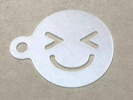 Шаблон латте-арта трафарет кекс кофе эспрессо латте капучино бариста украшение [latte-art-011-1] [приблизительно. 10,5x8,5cn] [улыбка]