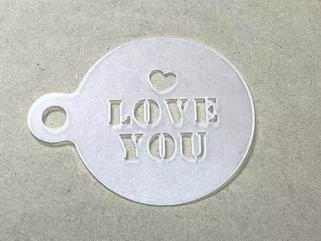 Шаблон латте-арта трафарет кекс кофе эспрессо латте капучино бариста украшение ЛЮБОВЬ [latte-art-009-8] [приблизительно. 10.5x8.5cn] [Сердце ТЫ]