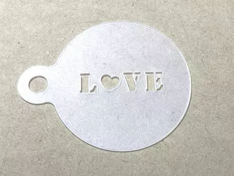 Шаблон латте-арта Трафарет Кекс Кофе Эспрессо Кофе Латте Капучино Бариста Украшение Сердце [latte-art-009-9] [Приблизительно. 10,5x8,5cn] [L VE]