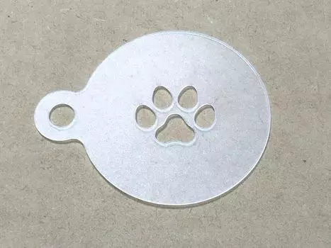 Шаблон латте-арта Трафарет Кекс Кофе Эспрессо Латте Капучино Бариста Украшение [latte-art-010-1] [Приблизительно. 10.5x8.5cn] [Лапы]