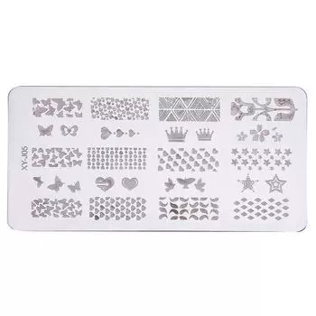 Шаблон маникюра с изображением тарелок своими руками