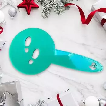 Шаблон отпечатка ноги рождественского эльфа с эргономичной длинной ручкой для многоцелевого использования на праздничной стене своими руками