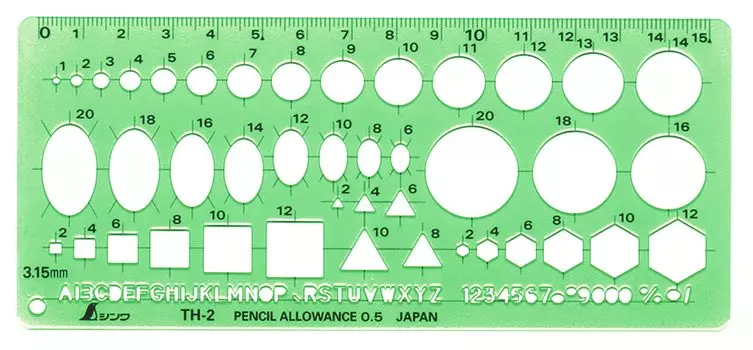 Шаблон Shinwa Sokutei Общая всеобъемлющая линейка 66022