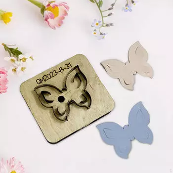 Шаблон штампа для вырубки бабочки из кожи для брелоков своими руками