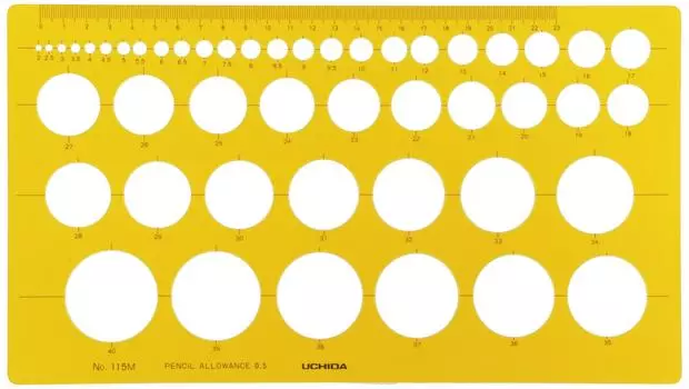 Шаблон Учида Круг с чернильным краем №115M 1-843-0115