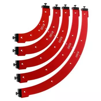 Шаблоны для фрезерования по дереву Вспомогательный инструмент для дуговой резки деревянных досок Радиус угла R100-R300 Фрезерный стол Радиус угла Jig