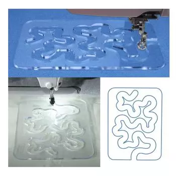 Шаблоны для квилтинга с Свободным движением Прозрачные акриловые шаблоны для квилтинга Линейка для простых меандровых и квилтинговых дизайнов 3