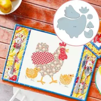 Шаблоны для лоскутного шитья с изображением курицы Шаблоны для шитья из акрила в форме курицы Пэчворк на куриную тематику своими руками A