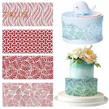 Шаблоны для тортов, гибкая, широкая область применения, легкая, полезная, износостойкая, распылительная форма для торта для дома