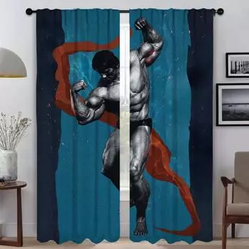 Shades Curtains Child Room Tulle for Bedroom Modern Living Room Curtains 2 Pieces Blackout Curtain Partition Kitchen Elegant W50xH70cmx2pcs-CL