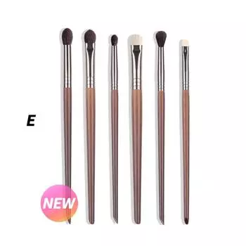 Shadow Makeup Brush Set Natural Highlight Brush Blending Set, Black 6pcs3goathair, 5) 6pcs3goathair