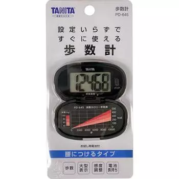 Шагомер Tanita Corporation PD645 Black BK Шагомеры Шагомеры и измерители активности Это тип часов, которые носят на талии для измерения 1 set