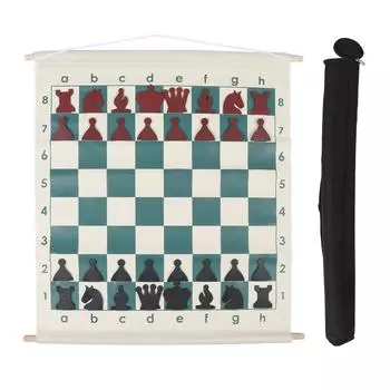 Шахматная демонстрационная доска с 32 шахматными фигурами, складная, портативная, полный демонстрационный набор шахмат