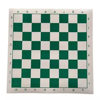 Шахматная доска 42см x 42см для детских развивающих игр, цвет зеленый и белый 42cm