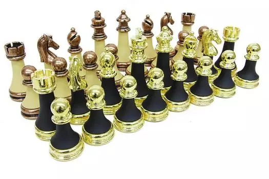 Шахматная фигура Zamak Полиэстер Кремовый Черный