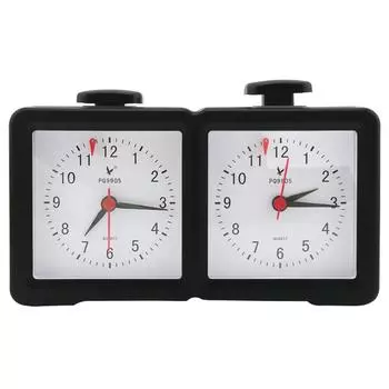 Шахматные часы Кварцевые электронные аналоговые шахматные часы I-GO Таймер обратного отсчета чёрный