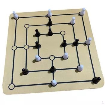 Шахматы Настольная игра Набор шашек Образовательная стратегия Портативная Девятка Мужская Моррис для