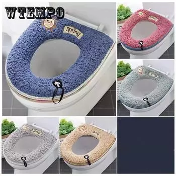 Шайба для сиденья унитаза, бытовая, универсальная, на четыре сезона, водонепроницаемая, на молнии, шайба для сиденья унитаза, утолщенная с ручкой