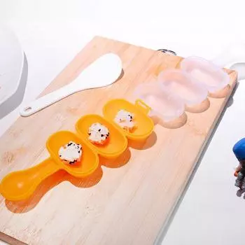 Shake Rice Ball Дети Shake Ball Мяч Фрикадельки 3 Равномерная Форма Суши Шарики Shake Rice Ball Форма no spoon оранжевый