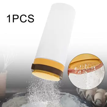 Shaker Airtight Spice Bottle Dispenser Powder Sugar Seasoning Container for Travel yellow brown