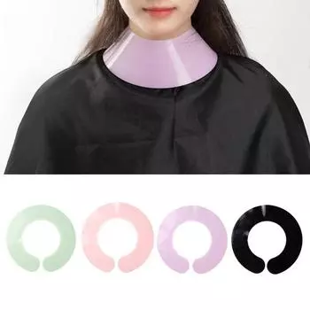 Шаль для стрижки, антидеформированная, моющаяся, многоразовая, нескользящая, экономящая волосы, грязные волосы, водонепроницаемый блок, бесшовный воротник с космической краской чёрный