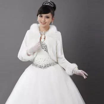 Шаль невесты, свадебное платье, накидка, свадебная меховая шаль невесты, меховой воротник, манжеты для волос, шаль one size белый