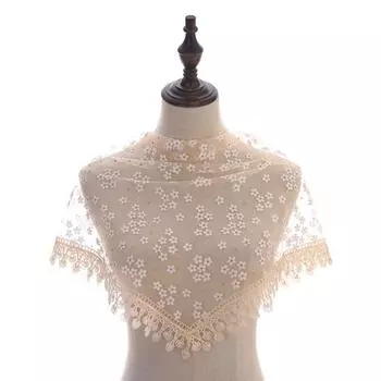 Шаль с принтом, кружевной шарф с цветочным принтом, шарф с кисточками, простая шаль в этническом стиле для женщин C