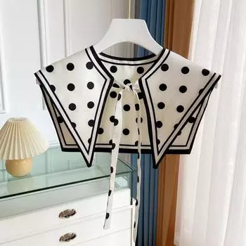 Шаль с принтом, женская рубашка с искусственным воротником, съемные воротники, рубашка с большим лацканом, тонкая шаль Kragen Sahte Yaka Kraagje Nep Dames