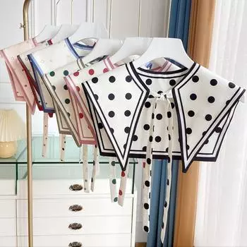 Шаль с принтом, женская рубашка с искусственным воротником, съемные воротники, рубашка с большим лацканом, тонкая шаль Kragen Sahte Yaka Kraagje Nep Dames