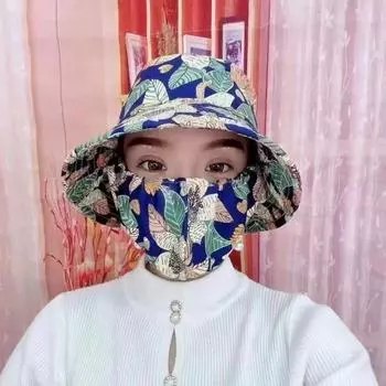 Шаль, сельскохозяйственная рабочая шляпа, анти-УФ-маска, модная женская шляпа с хвостиком, четыре сезона