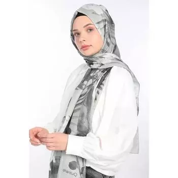 Шаль ShantuQ из мягкого твила с комбинированным рисунком Nephti