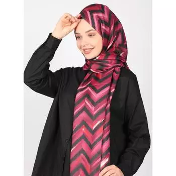 Шаль ShantuQ из мягкого твила с зигзагообразным узором, розовый