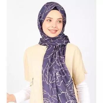 Шаль ShantuQ Rose Pattern из мягкого твила темно-синего/золотого цвета