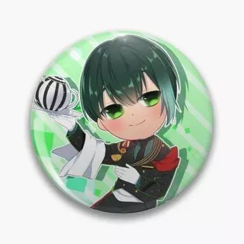 Shall We Date Obey Me Barbatos, персонализируемая мягкая булавка на пуговицах, булавка для лацкана, подарочная шляпа, креативный значок, декор для воротника одежды, металл