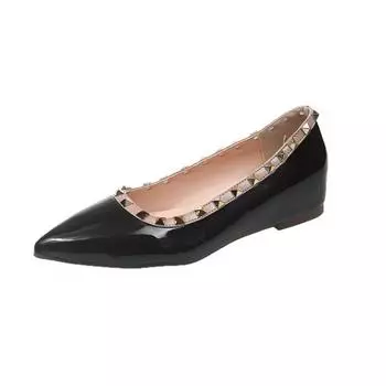 Shallow inner height increase fashion single shoes new summer rivet fashion women s shoes banquet high heels women 35