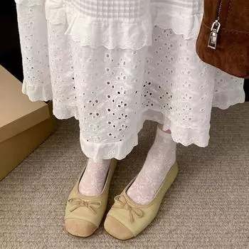 Shallow mouth simple French retro flat bottom Mary Jane shoes women s 2025 new spring and autumn soft sole one pedal Shallow mouth single shoes 35 красный