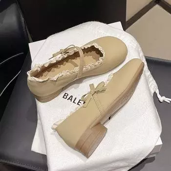 Shallow thick heel single shoes women s spring and autumn new fashion versatile Mary Jane shoes word belt 35 абрикосовый