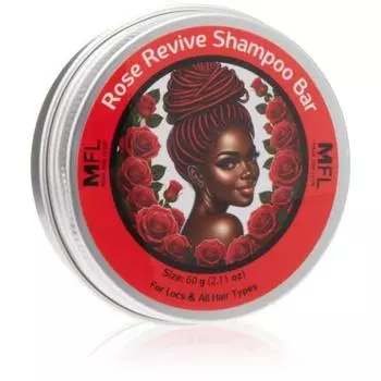 Shampoo Bar for Locs - Zero Waste Shampoo Bar Travel Size Shampoo Bar Locs Natural Hair Cleanser for Dreadlocks 60g, Rose Revive, Rose Revive