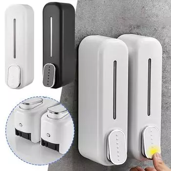 Shampoo Bath Hand Sanitizer Box Single Double Head Press Household Wall-mounted Hotel Dispenser Soap Manual Plastic Z2G5