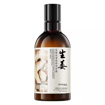 Шампунь 250 мл с имбирем, шелковистый и гладкий, мягкий и чистый, обильная пена, легко смывается, делает сухие и пушащиеся волосы свежими и элегантными Ginger Essence Silky