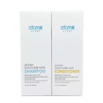 Шампунь Atomy Scalp Care 500 мл + Кондиционер 500 мл, 1 шт.