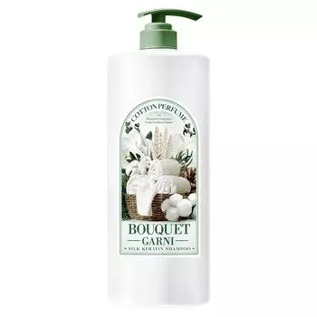 Шампунь Bouquet Garni Silk Keratin с ароматом хлопка, 1,5 л, 1 шт.