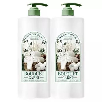 Шампунь Bouquet Garni Silk Keratin с хлопковыми духами, 1,5 л, 2 шт.