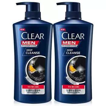 Шампунь Clear Men Deep Clean, 650 мл, 2 шт.