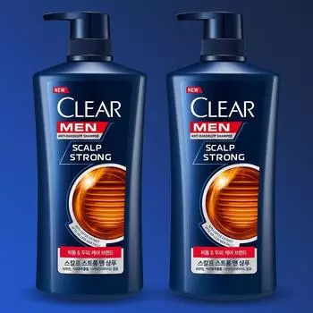 Шампунь Clear Men Hair Strong, 2 упаковки, 650 мл