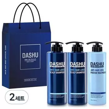 Шампунь Dash Daily Herbal Scalp Gold 500 мл x 2 + Anti Hair Ross Protein Protein 500 мл + сумка для покупок, 2 набора, набор популярной корейской косметики