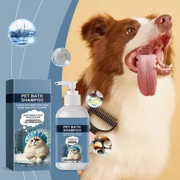 Шампунь для кошек и котят. Мягкий уход за зудящей и чувствительной кожей. Ароматный гель для душа длительного действия. Чисто растительный шампунь для домашних животных. One Size