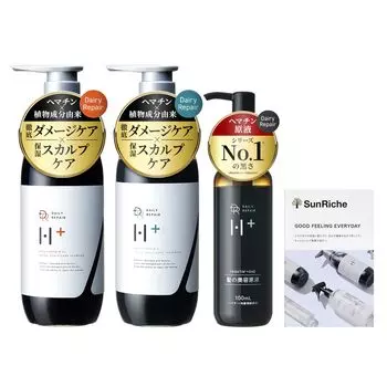 Шампунь для кожи головы 400 мл, лечение 390 г, набор Aging Care Damage DRH+ и [Hematin Repair] (3-х частей (решение для красоты))